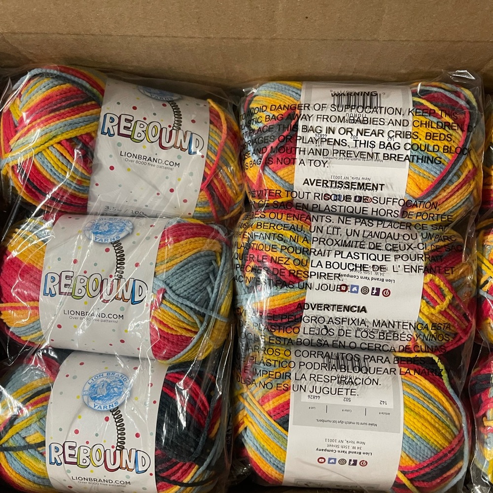 Lion Brand Rebound yarn Tigger lot of 12